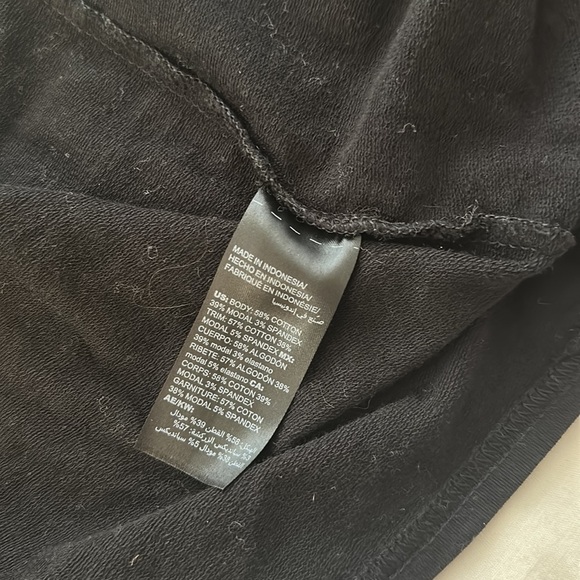 Chicos zenergy black drape front cardigan jacket cotton modal size 8/10 - Picture 8 of 8